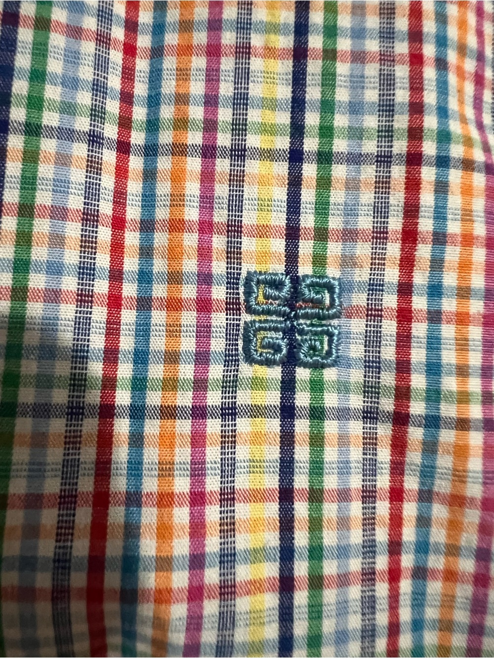 Givenchy Multicolor Plaid Short-Sleeve Button-Down Shirt